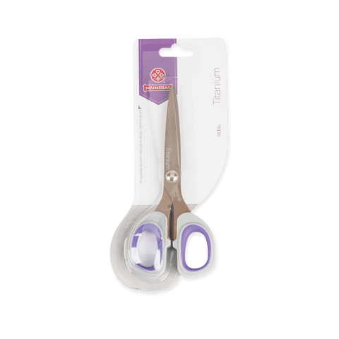 Mundial Hobby & Craft Scissors 570 Titan-Edge 7 inch Gray & Purple