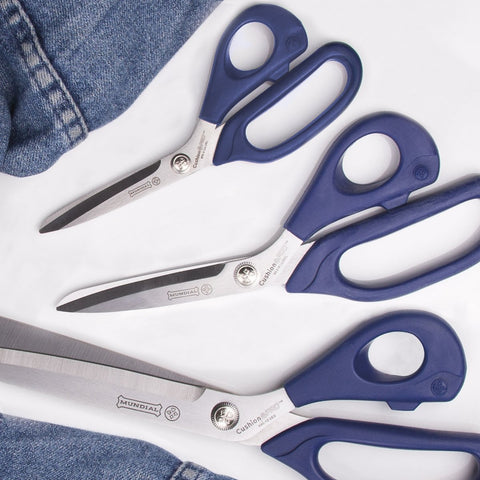 Mundial 970-6 Multi Use Shears Cushion Pro 6.75 inches Blue Soft Touch Handles