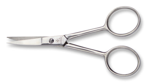 Mundial 171 Embroidery Scissors Curved Blade Classic Forged 4 inch Silver