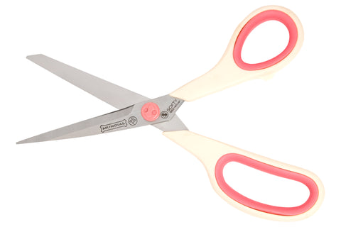 Mundial 1850 Quilter Scissors Cushion Soft 8.5 inches Pink & Cream Double Knife Edge