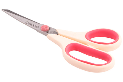 Mundial 1850 Quilter Scissors Cushion Soft 8.5 inches Pink & Cream Double Knife Edge