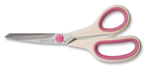 Mundial 1850 Quilter Scissors Cushion Soft 8.5 inches Pink & Cream Double Knife Edge