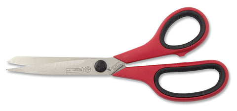 Mundial BP1860-3 Multi-Purpose Shears Micro-Serrated Edge Cushion Soft 8.5 inches Red & Black