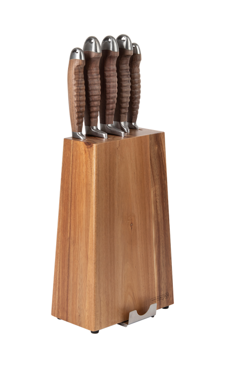 Mundial 3300-6 Knife Block Set With Wood Block Nobilis Series 6-Piece