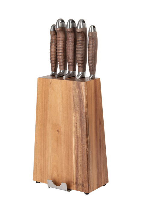 Mundial 3300-6 Knife Block Set With Wood Block Nobilis Series 6-Piece