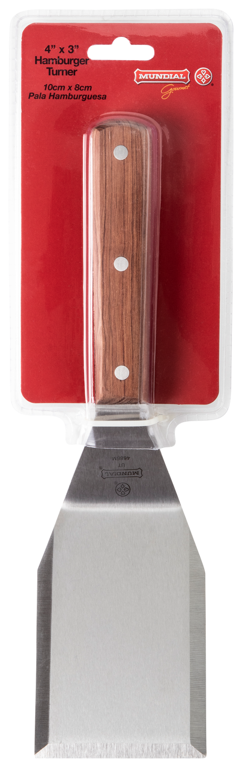 Mundial 4686M Hamburger Turner 4x3 inches Wood