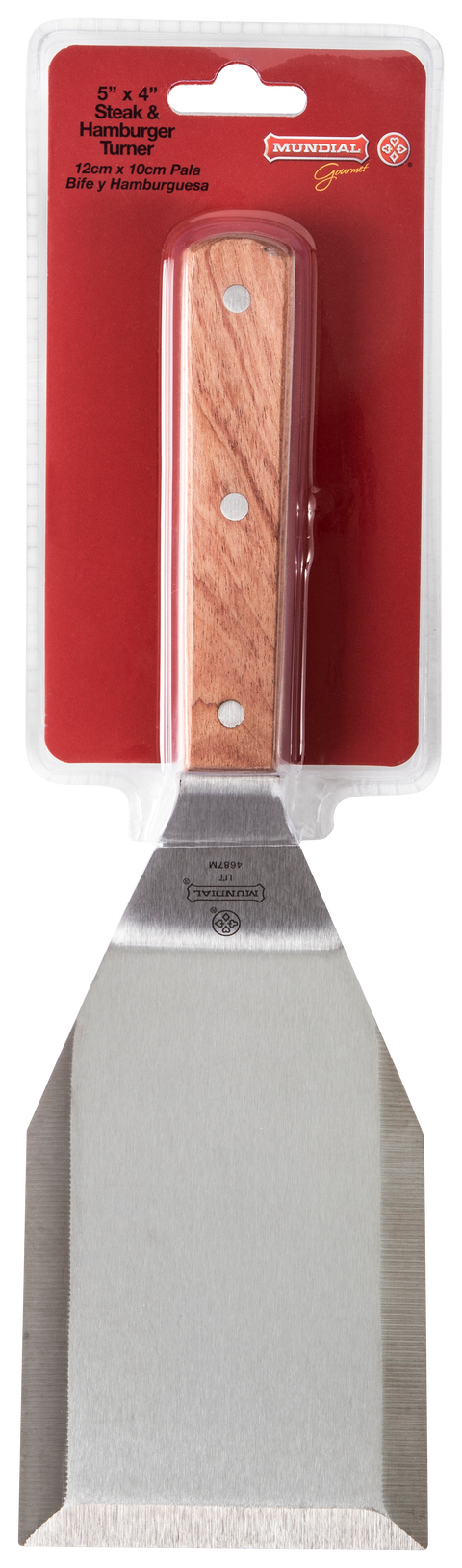 Mundial 4687M Steak Turner Spatula 5x4 inches Wood