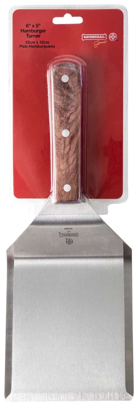 Mundial 4688M Meat Turner Spatula 6x5 inches Wood