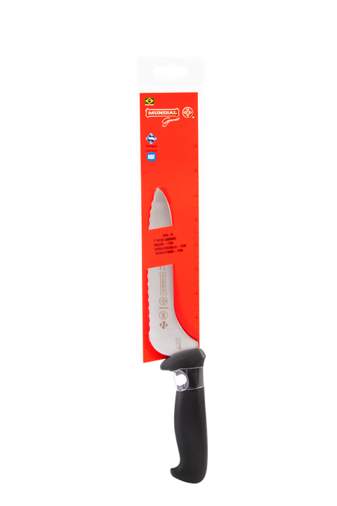 Mundial 5620-7E Bread Knife Offset Serrated 5600 Series 7 inches Black