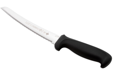 Mundial 5621-10E Bread Knife Curved Micro-Serrated 5600 Series 10 inches Black