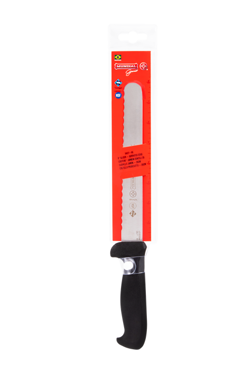 Mundial 5627-8E Slicing Knife Serrated 5600 Series 8 inches Black