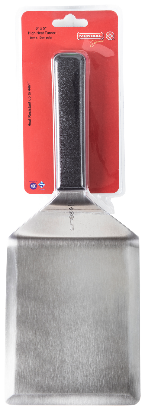 Mundial 5698HH Heat Resistant Turner 5600 Series 6x5 inches Black