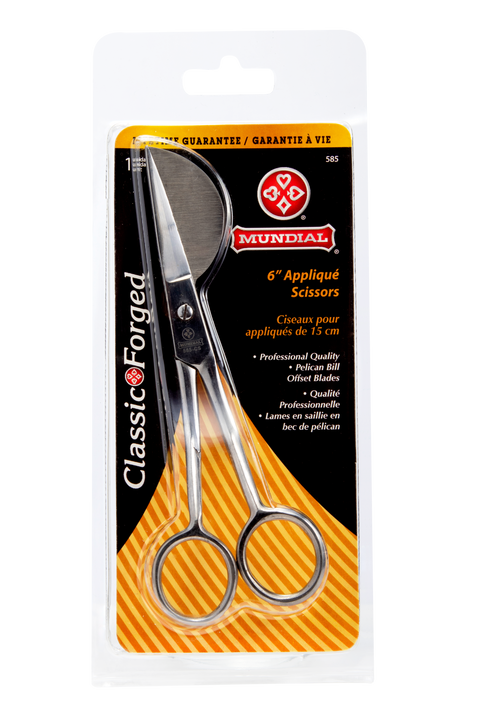 Mundial 585-CS Applique Scissors Classic Forged 6 inches Silver