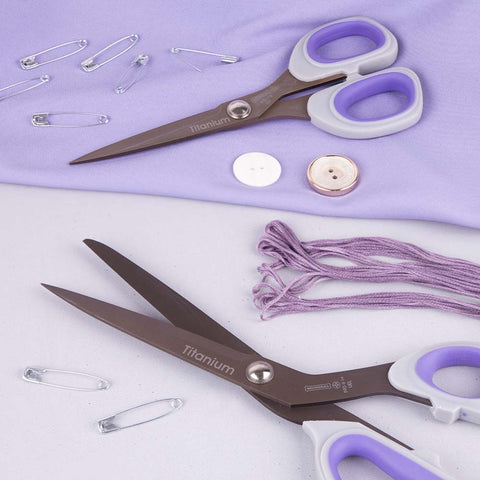 Mundial Hobby & Craft Scissors 570 Titan-Edge 7 inch Gray & Purple