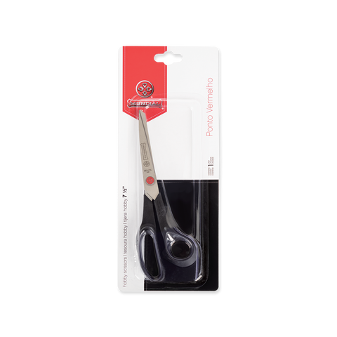 Mundial BP662 Straight Trimming Shears Red Dot 7.5 inches Black