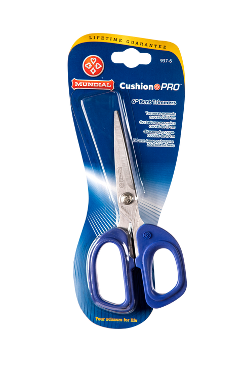 Mundial 937-6 Straight Trimmers Cushion Pro 6 inches Blue