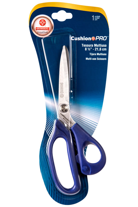 Mundial 960-8 Multi Use Shears Cushion Pro 8.5 inches Blue Soft Touch Handles