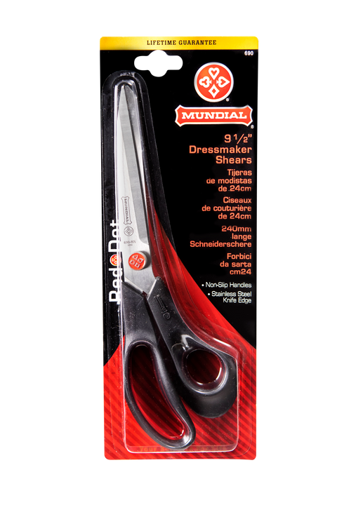 Mundial BP690 Dressmarker Shears Red Dot 9.5 inches Black