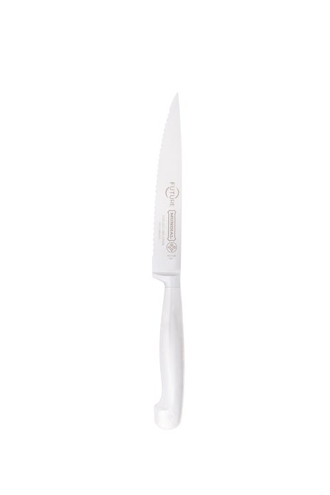 Mundial 4100-7 Knife Set With Wood Block Future Series 7-Piece Silver