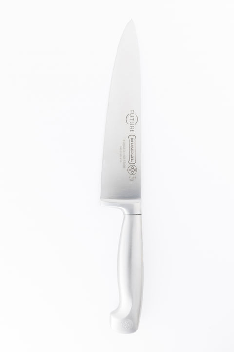 Mundial 4100-7 Knife Set With Wood Block Future Series 7-Piece Silver