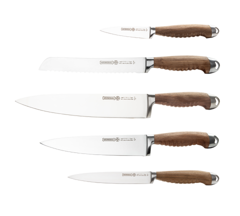 Mundial 3300-6 Knife Block Set With Wood Block Nobilis Series 6-Piece