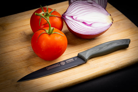 Mundial VX9900-5 Black Knife Set With Black Handle 5 Piece Plastic Blade Protectors