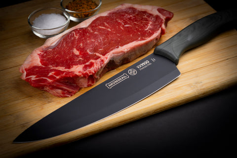 Mundial VX9900-5 Black Knife Set With Black Handle 5 Piece Plastic Blade Protectors
