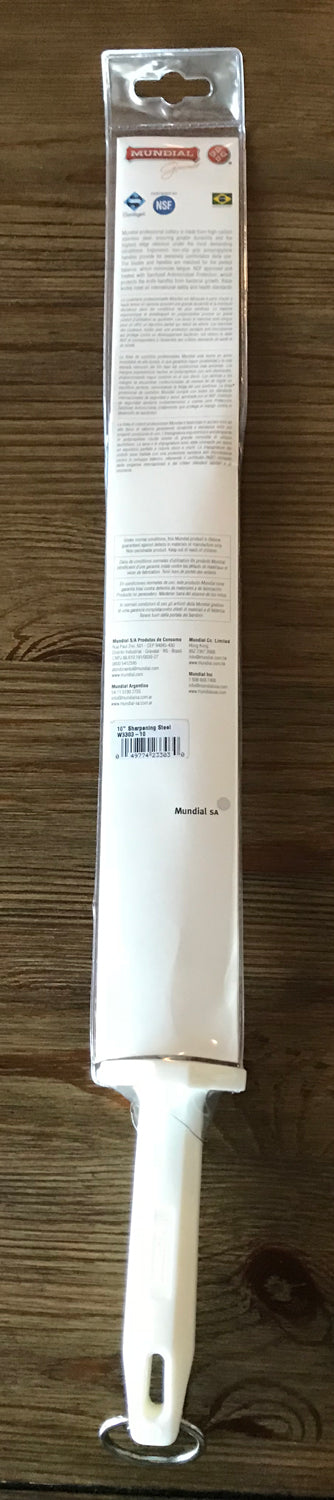 Mundial W3303-10 Sharpening Steel Poly Round 10 inches White