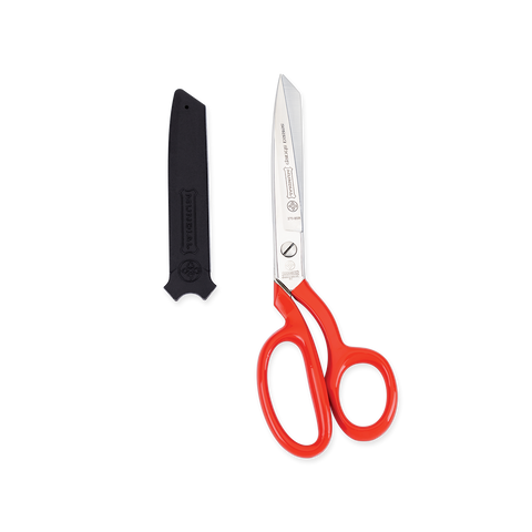 Mundial 270-8SR Bent Trimmers Serrated Scissors Industrial Forged 8 inches Red