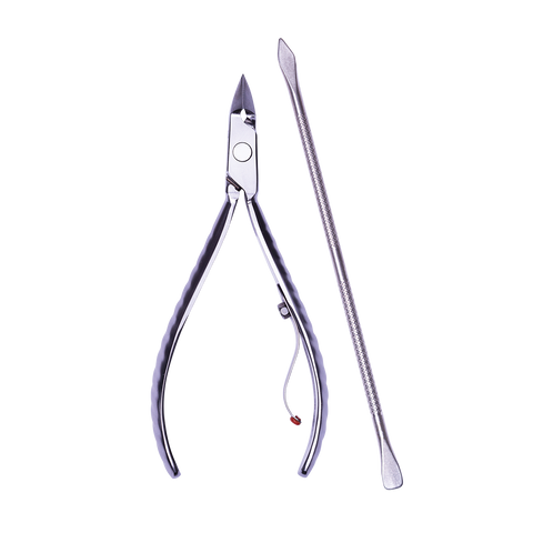 Mundial  778-E Cuticle Nipper Full Jaw with Duplex Pusher & Scraper 2 Piece Set