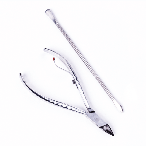 Mundial  778-E Cuticle Nipper Full Jaw with Duplex Pusher & Scraper 2 Piece Set