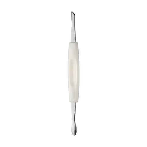 Mundial 100N Cuticle Pusher/Scraper Classic White