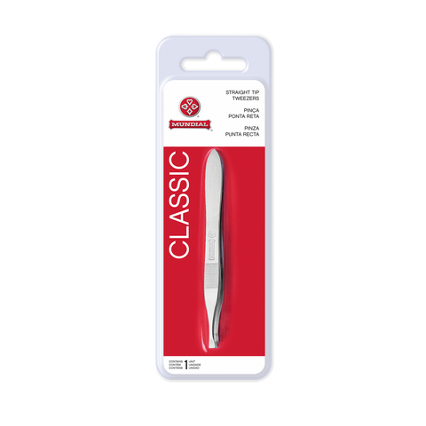 Mundial 108BL Straight Tip Tweezer Professional Stainless Steal