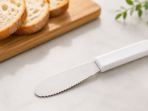 Mundial Sandwich Spreader Serrated Edge 5600 Series White 3.5 inches Set of 3