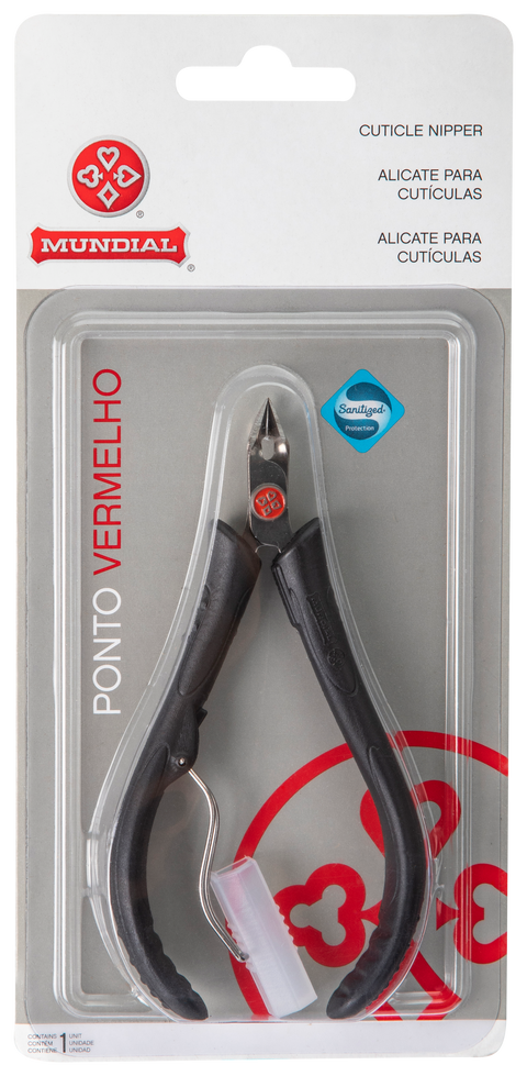 Mundial 171-PR Cuticle Nipper Red Dot Black