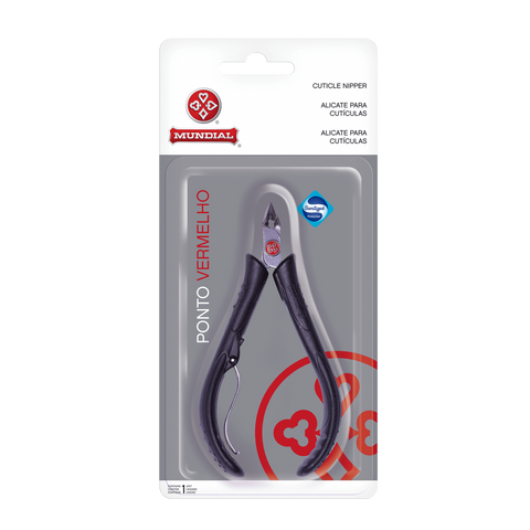 Mundial 171-PR Cuticle Nipper Red Dot Black