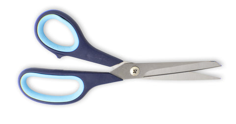 Mundial BP1860-1 Multi-Purpose Shears Micro-Serrated Edge Cushion Soft 8.5 inches Blue