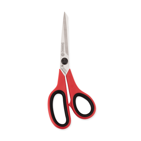 Mundial BP1860-3 Multi-Purpose Shears Micro-Serrated Edge Cushion Soft 8.5 inches Red & Black
