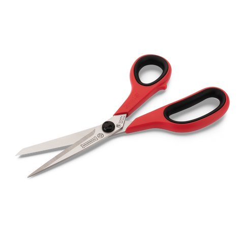Mundial BP1860-3 Multi-Purpose Shears Micro-Serrated Edge Cushion Soft 8.5 inches Red & Black
