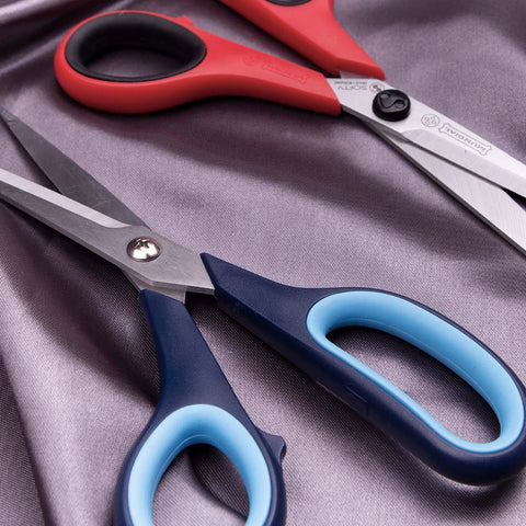 Mundial BP1860-1 Multi-Purpose Shears Micro-Serrated Edge Cushion Soft 8.5 inches Blue