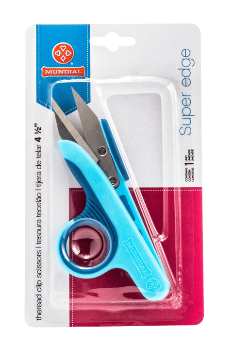 Mundial 1901-4  Thread Clip Scissors Super Edge 4.5 inches Blue