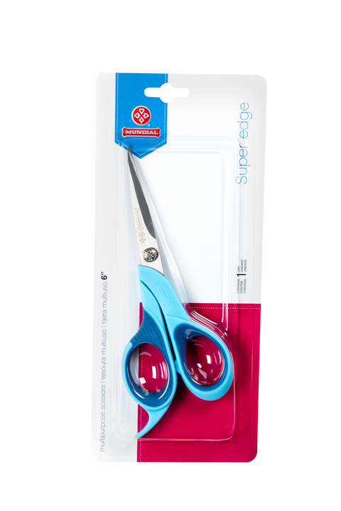 Mundial 1963-6 Multi-purpose Scissors Super Edge 6 inches Blue
