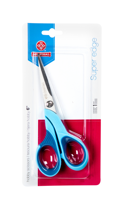 Mundial 1964-6 Hobby Scissors Super Edge 6 inches Blue