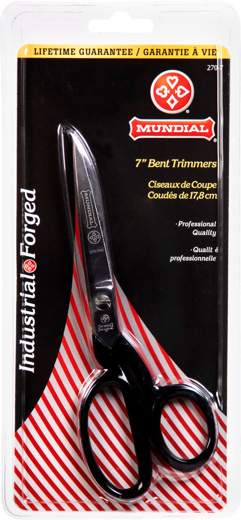Mundial 270-7KE Bent Trimmers Scissors Industrial Forged 7 inches Black