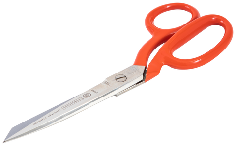Mundial 270-8SR Bent Trimmers Serrated Scissors Industrial Forged 8 inches Red