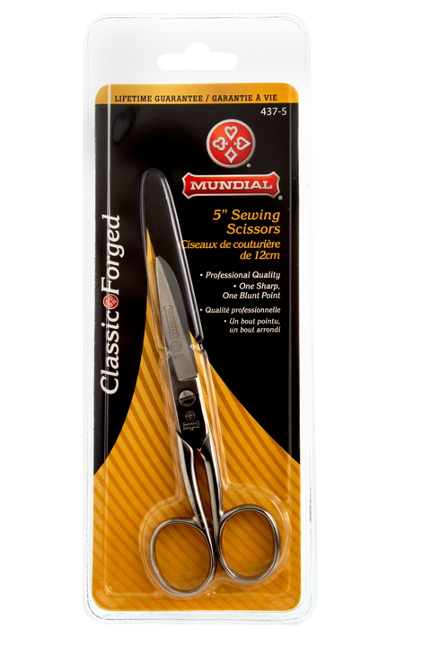 Mundial 437-5 Sewing Scissors Classic Forged 5 inches Silver Nickel Plated