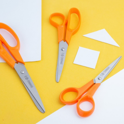 Mundial 3500-4 Multipurpose Scissors Pixel 4-Piece Set Orange