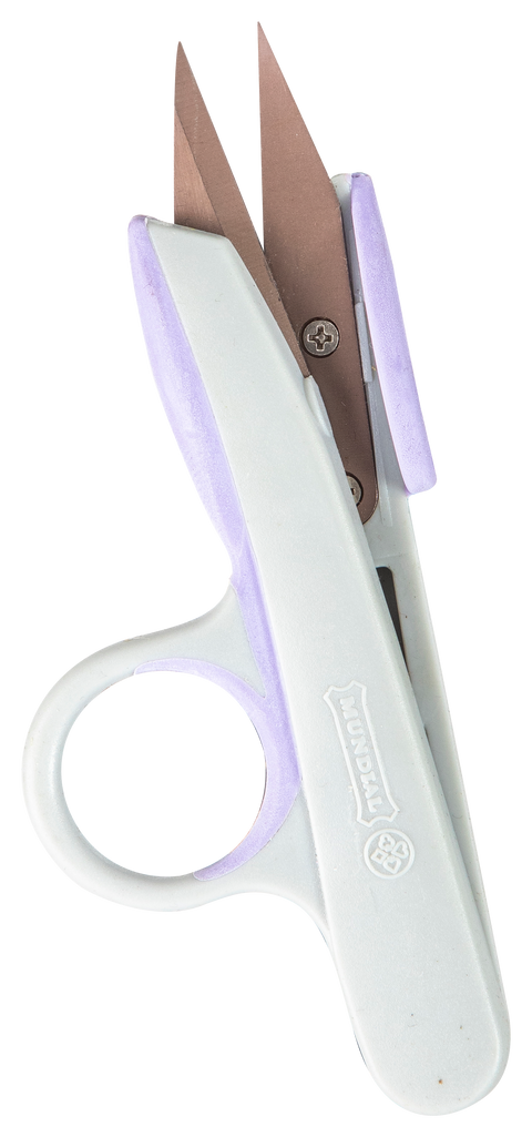 Mundial  Thread Clip Scissors 501 Titan-Edge 5 inch Gray & Purple