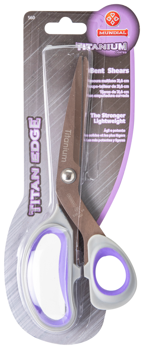 Mundial 560 Multipurpose Bent Shears Titan-Edge 8.5 inch Gray & Purple