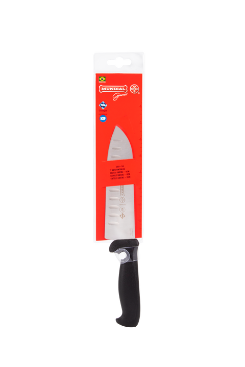 Mundial 5604-7GE PR RF Santoku Knife Hollow Edge 5600 Series 7 inches Black